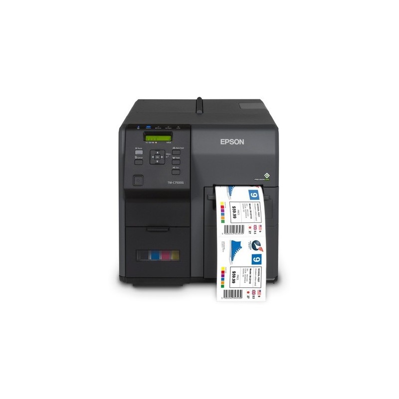 Imprimante pour étiquettes couleur Epson ColorWorks C7500G, USB, Ethernet, auto-cutter