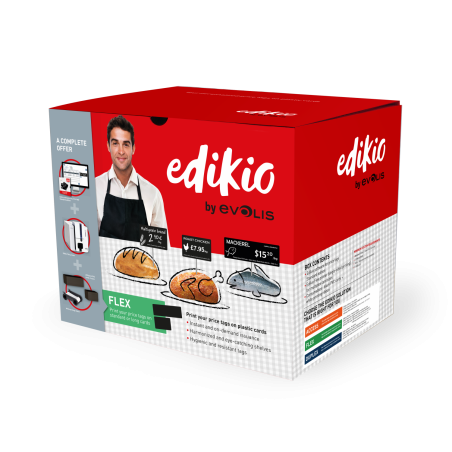 Pack imprimante de cartes Evolis Edikio Price Tag Access, simple face, USB