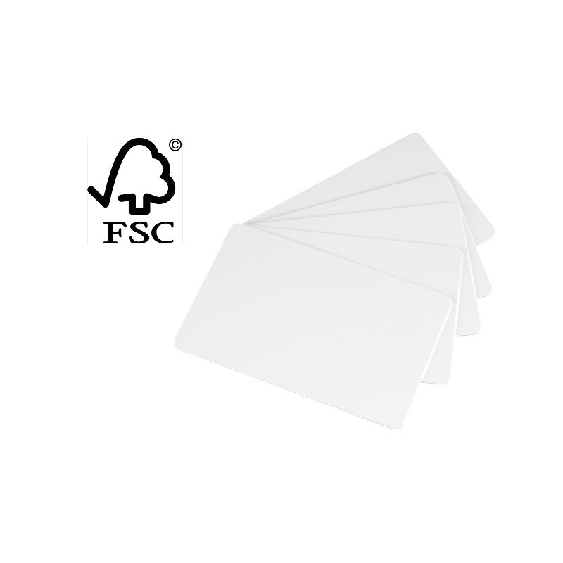 Cartes Evolis en papier, CR-80, blanc, 30 mil, lot de 500