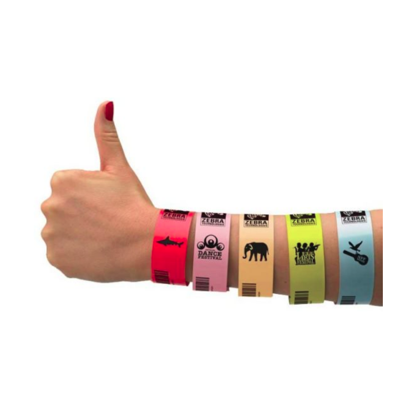 Bracelets Zebra Z-Band Fun, adulte, rouge, en bobine, 25 x 254 mm