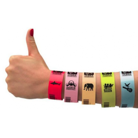 Bratari adezive Zebra Z-Band Fun pentru adulti, rosii, 10012712-1