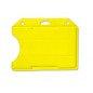 Porte-badge rigide, horizontal, jaune, format insert 86 x 54 mm, lot de 50