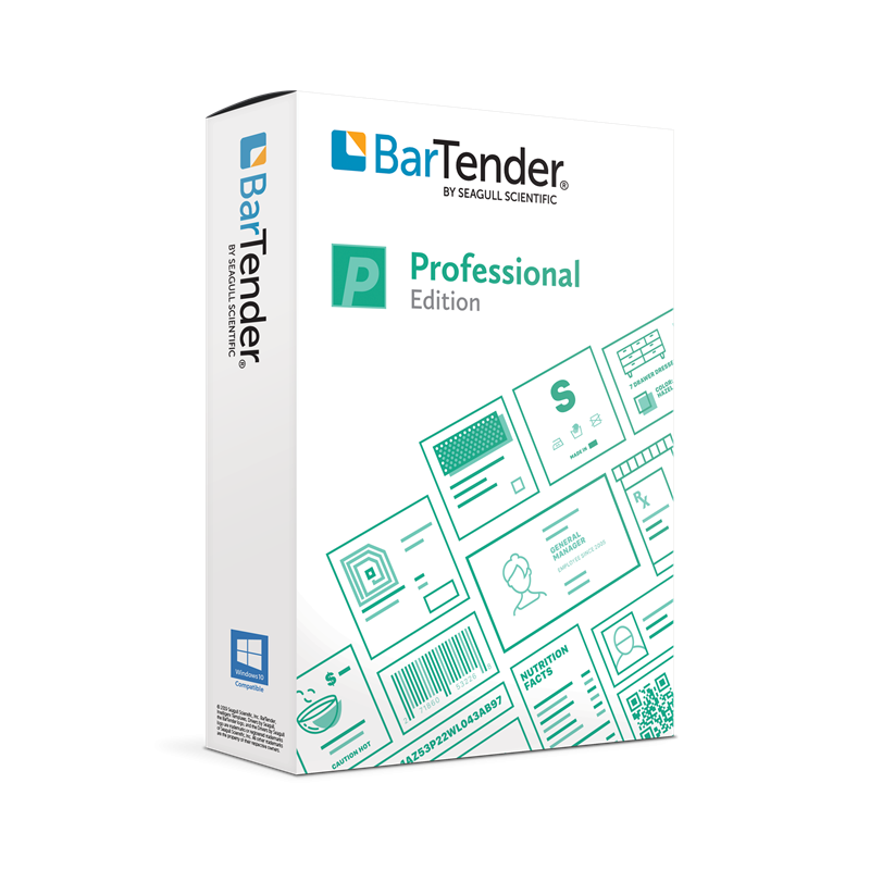 Logiciel BarTender 2019 Professional, licence pour 2 imprimantes