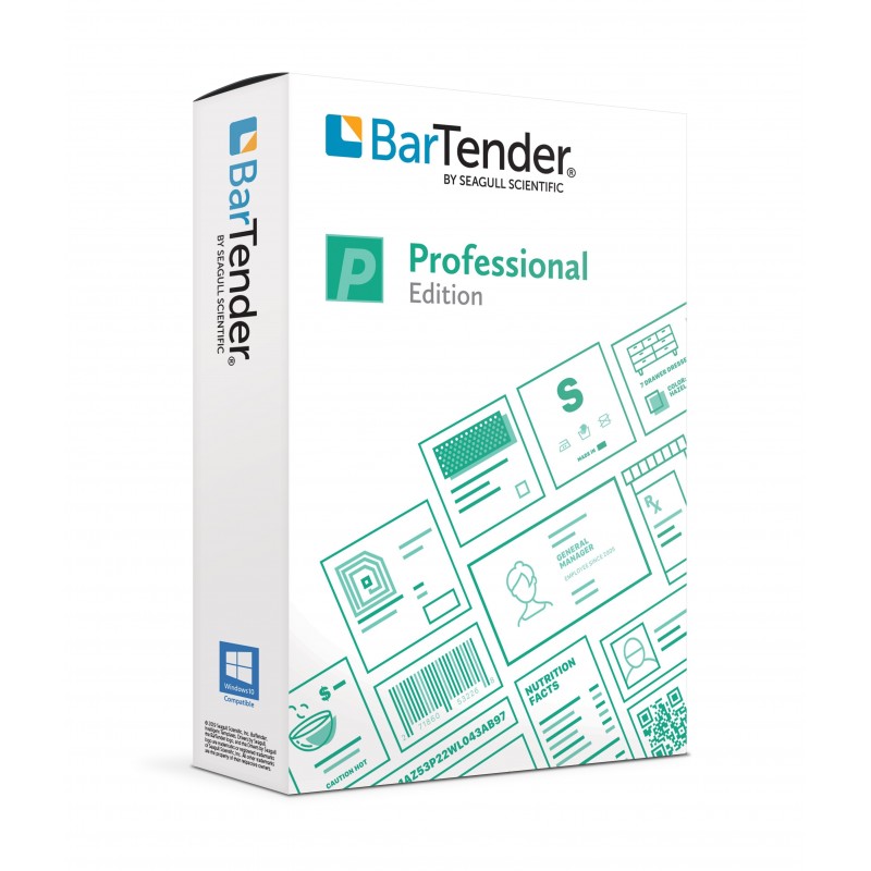 Logiciel BarTender 2019 Professional, licence pour 5 imprimantes