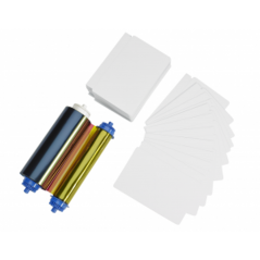 Media kit ruban couleur pour Zebra ZC10L, ruban YMCO+400 cartes PVC, 17 mil, 400 faces