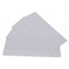 Cartes Evolis PVC, longue, blanc brillant, 20 mil, 150 x 50 mm, lot de 500
