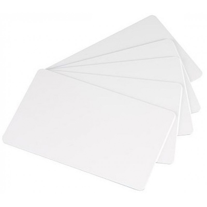 Cartes Evolis PVC, CR-80, blanc, 20 mil, lot de 500