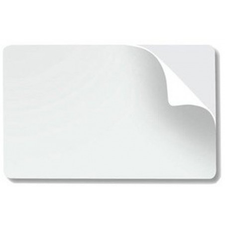 Cartes Fargo UltraCard PVC, CR-80, blanc, verso adhésif, Mylar, 10 mil, lot de 500
