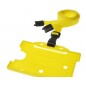 Cordon tour de cou, largeur 10 mm, jaune, avec mousqueton plastique