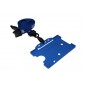 Cordon tour de cou pré-imprimé "Staff", largeur 15 mm, bleu roi, avec mousqueton plastique