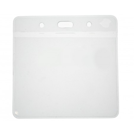 Porte-badge souple, horizontal, transparent, format 102 x 81 mm