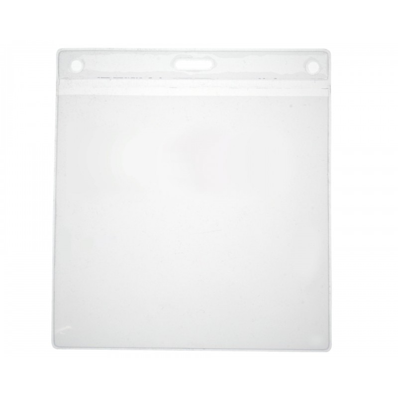 Porte-badge souple, horizontal, transparent, format 110 x 103 mm