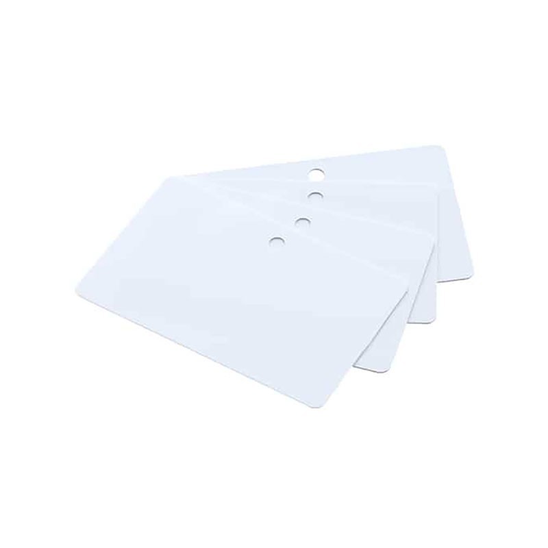 Cartes PVC, CR-80, blanc, avec perforation, orientation horizontale, 30 mil, lot de 500