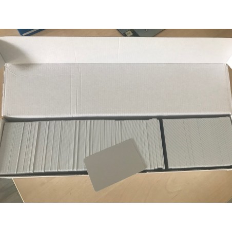 Cartes PVC, CR-80, argent métallisé, 30 mil, lot de 500