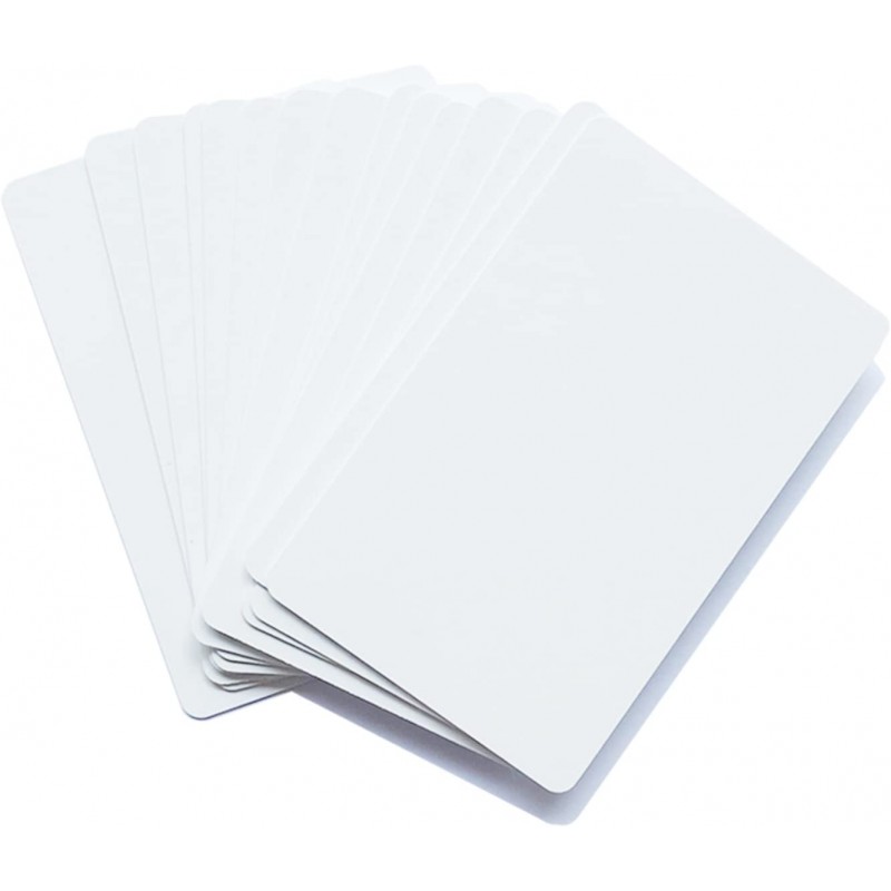 Cartes PVC, CR-80, compatibles Mifare 1K, blanc, FM11, lot de 100