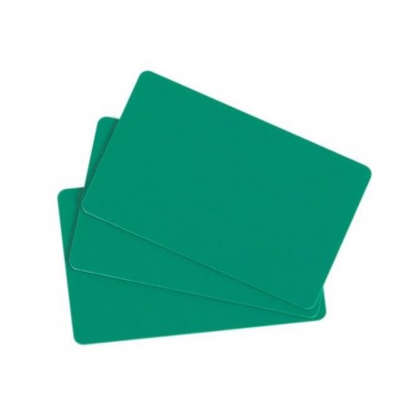 Cartes Evolis PVC, CR-80, vert, 30 mil, lot de 100