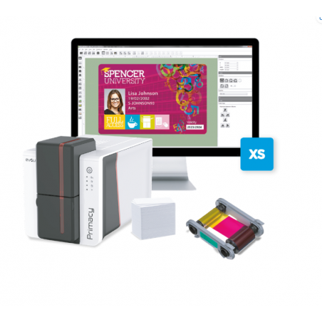 GO Pack imprimante de cartes Evolis Primacy 2 Duplex Expert, double face, USB, Ethernet, LED
