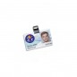 Pince attache-badge plastique, noir, lot de 25