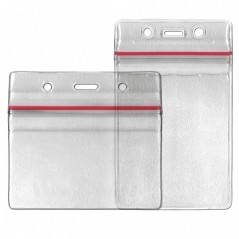 Porte-Badges rigides clip et épingle 57x90 mm