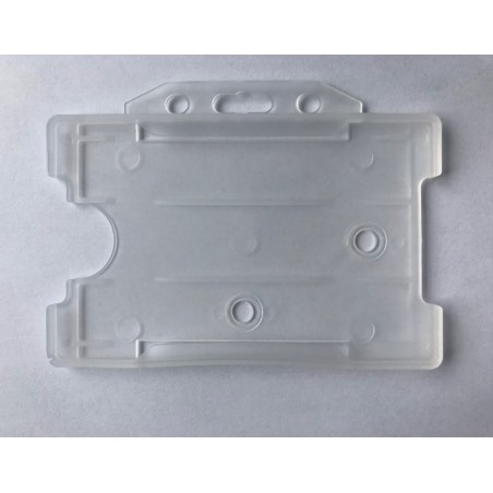 Porte-badge rigide, horizontal, translucide, format insert 86 x 54 mm, lot de 100