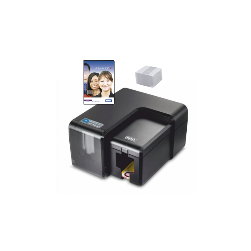 Bundle imprimante de cartes Fargo INK1000 Inkjet, simple face, USB, jet d'encre