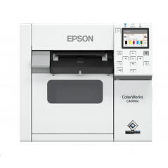 Imprimante étiquettes couleur Epson ColorWorks C4000e (mk), encre noire mate, USB, Ethernet, auto-cutter