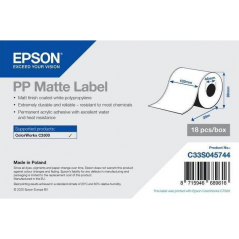 Rouleau d'étiquettes adhésives continu Epson PP Matte, 102 mm x 29 m