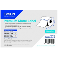Rouleau d'étiquettes adhésives continu Epson Premium Matte, 51 mm x 35 m