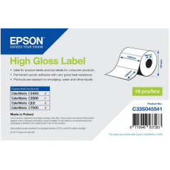 Rouleau d'étiquettes adhésives pré-découpées Epson High Gloss, 102 mm x 152 mm, 210 étiquettes