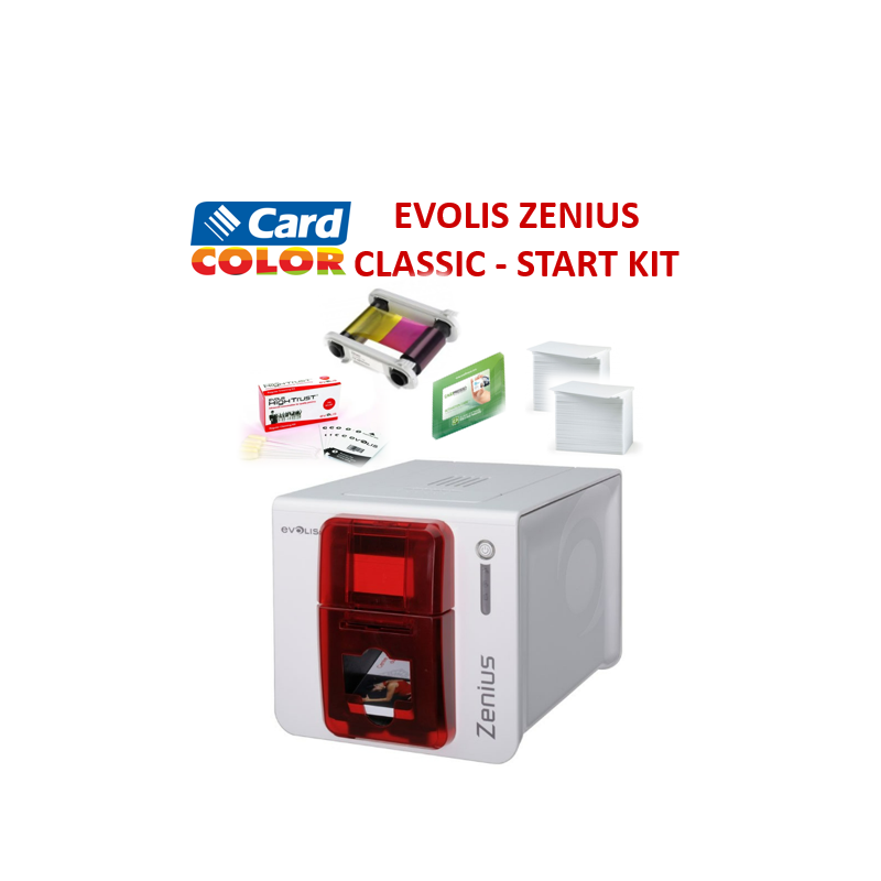 Start kit imprimante de cartes Evolis Zenius Classic, simple face, USB