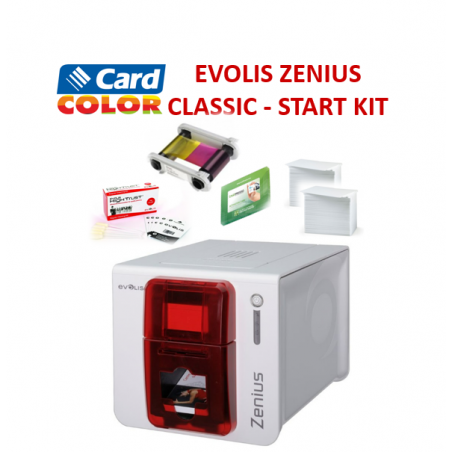 Start kit imprimante de cartes Evolis Zenius Classic, simple face, USB