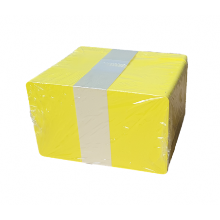 Cartes PVC jaune, CR-80, 30 mil, lot de 100