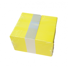 Cartes PVC jaune, CR-80, 30 mil, lot de 100