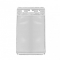 Porte-badge souple, vertical, transparent, format CR-80 (86 x 54 mm), lot de 100, 1453001